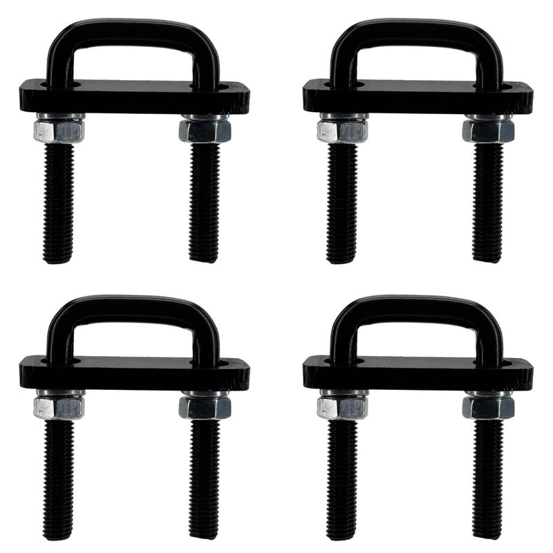 YMDGGDCH 4 Pack Square U-Bolt for Trailer- Fits 2.5 Inch Wide Leaf Springs, Galvanized Steel Clamp Set, Secure Fit for Truck, Boat and Trailers, Black - Image 4